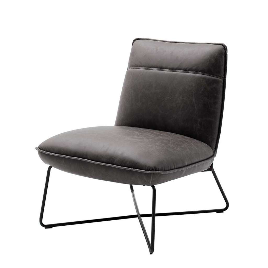 Einzelsessel in Grau Kunstleder Loft Style