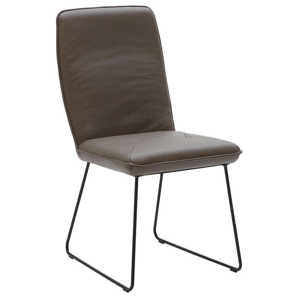 Dieter Knoll STUHL Echtleder Schwarz, Grau