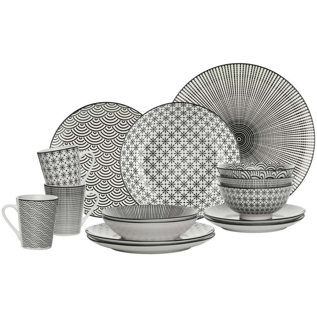 Novel Porzellan KOMBISERVICE 30-teilig, Weiß
