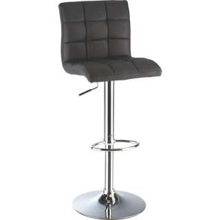 Carryhome BARHOCKER Lederlook Schwarz, Silber