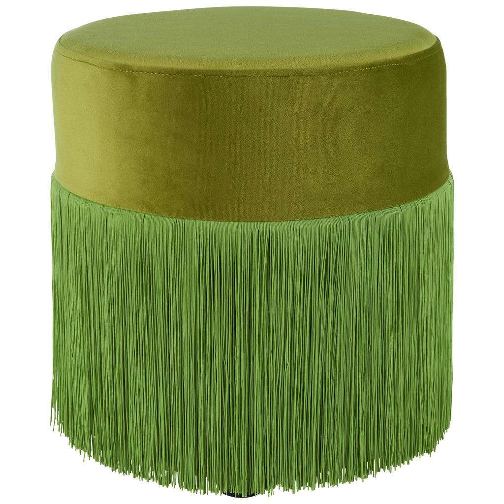 Ambia Home HOCKER Samt Paulownia Grün