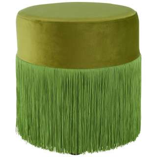 Ambia Home HOCKER Samt Paulownia Grün