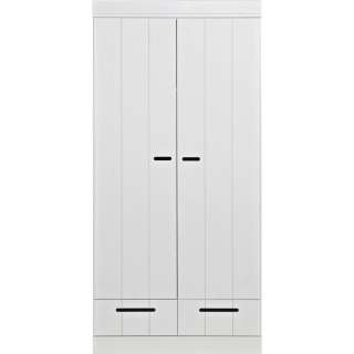 Carryhome KLEIDERSCHRANK 2-türig Kiefer massiv, teilmassiv Weiß