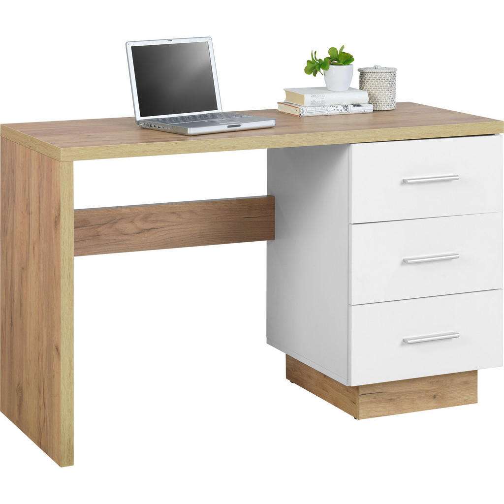 Hom`in SCHREIBTISCH Weiß, Braun