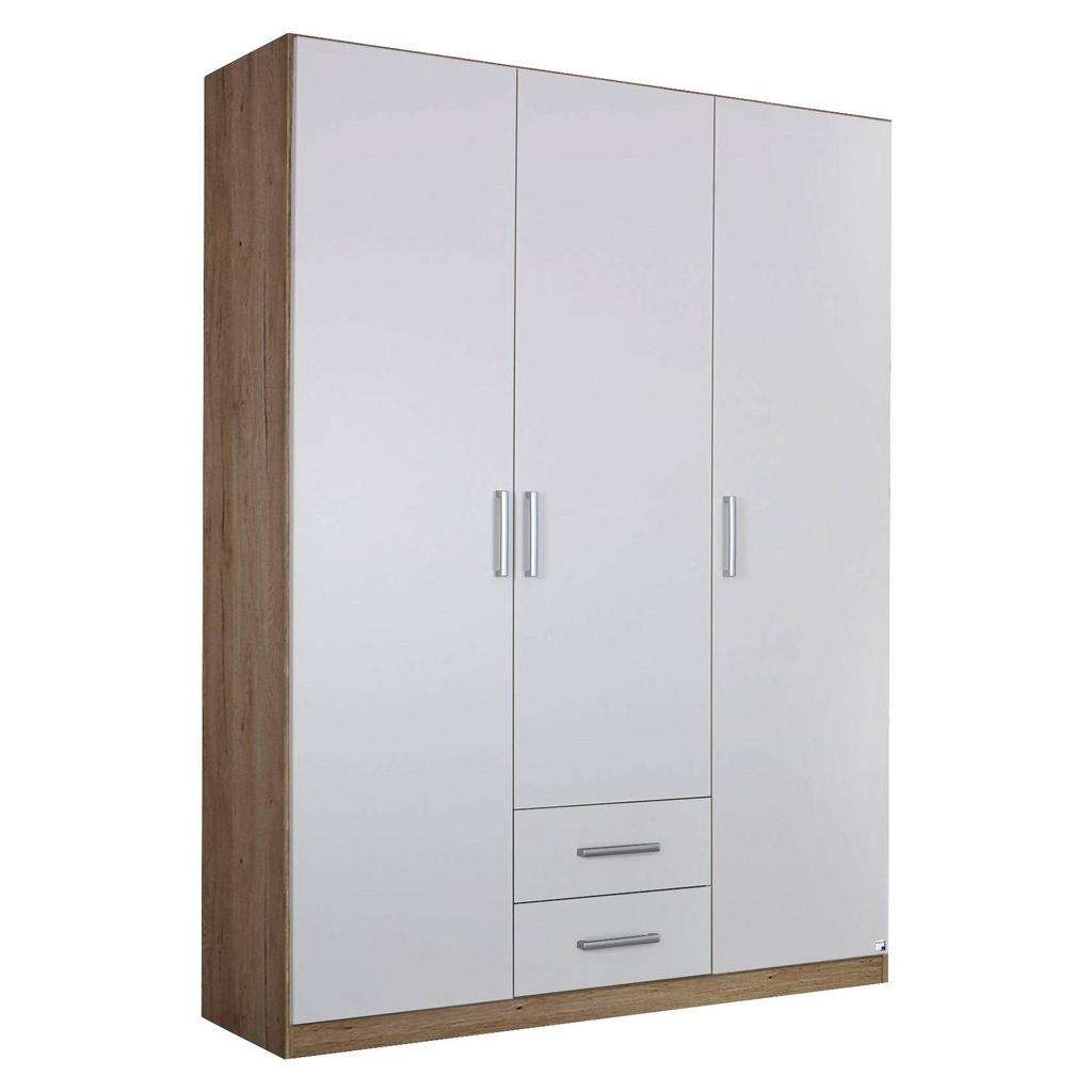 Carryhome DREHTÜRENSCHRANK 3-türig Weiß, Braun