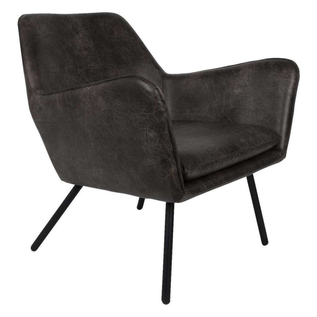 XXXL RELAXSESSEL Lederlook, Schwarz