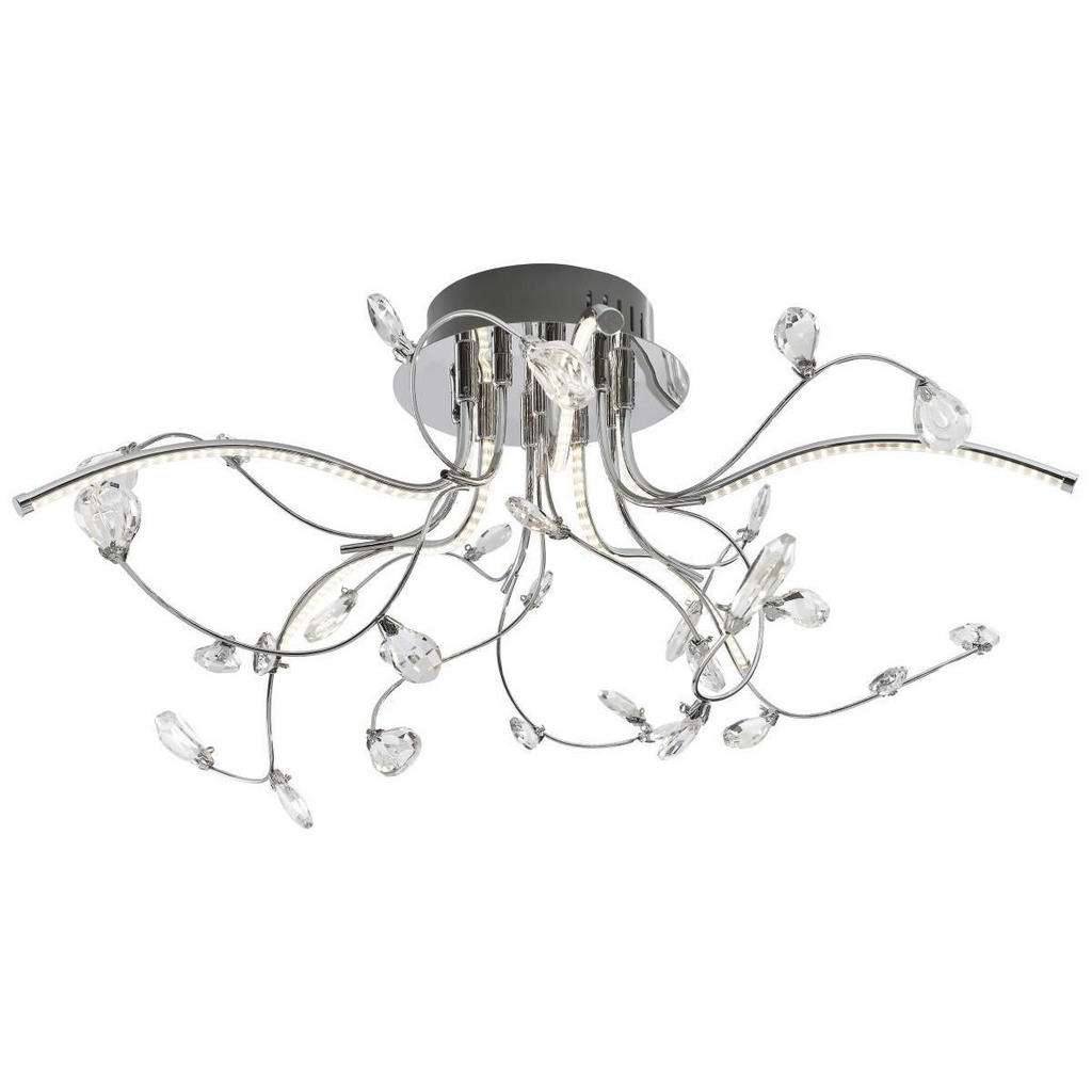 XXXL LED-DECKENLEUCHTE, Silber, Weiß