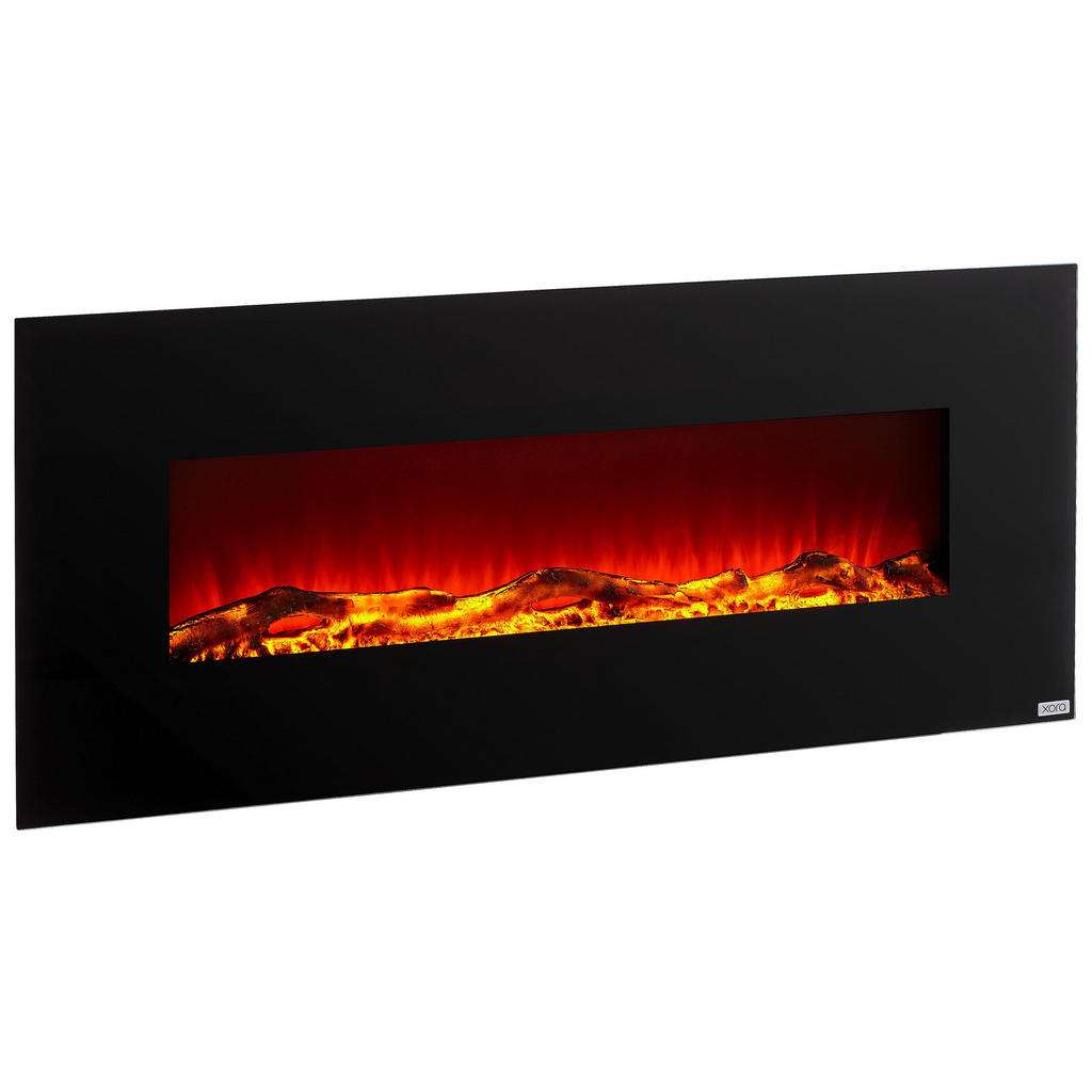 Xora ELEKTROKAMIN Glas, Kunststoff, Metall, Schwarz