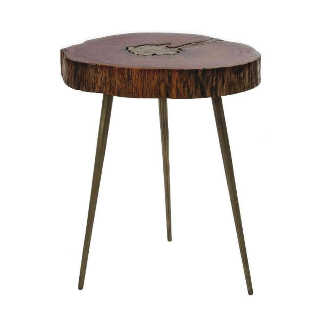 XXXL BEISTELLTISCH Altholz massiv Freiform Braun