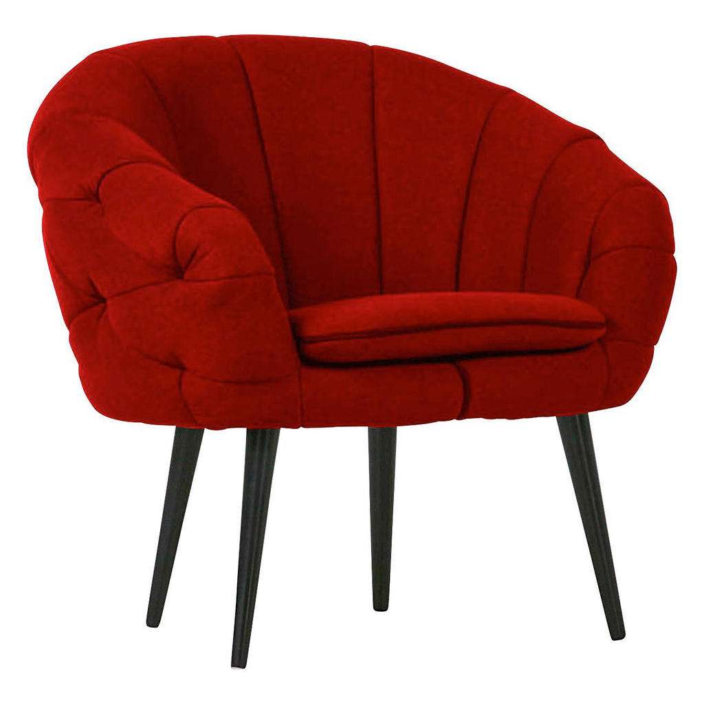 Carryhome SESSEL Velours Rot