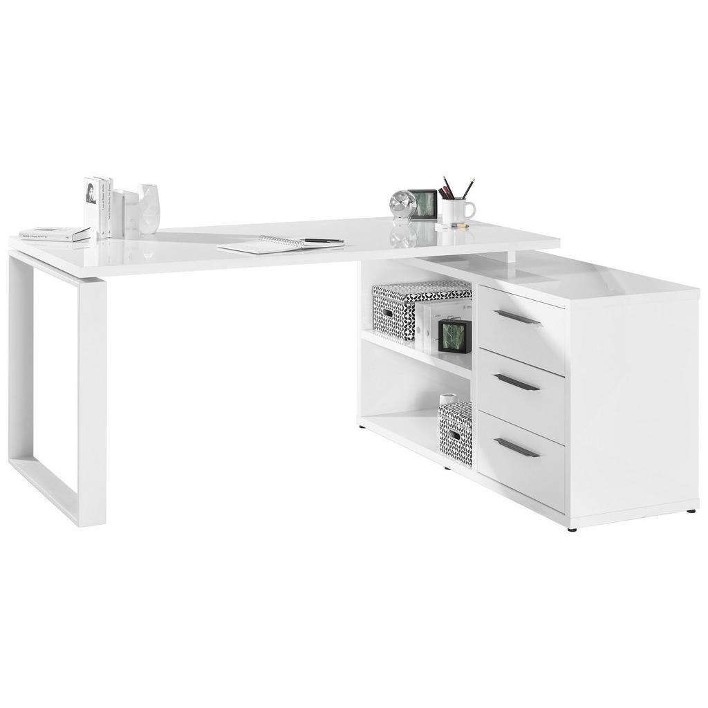Hom`in ECKSCHREIBTISCH Weiß