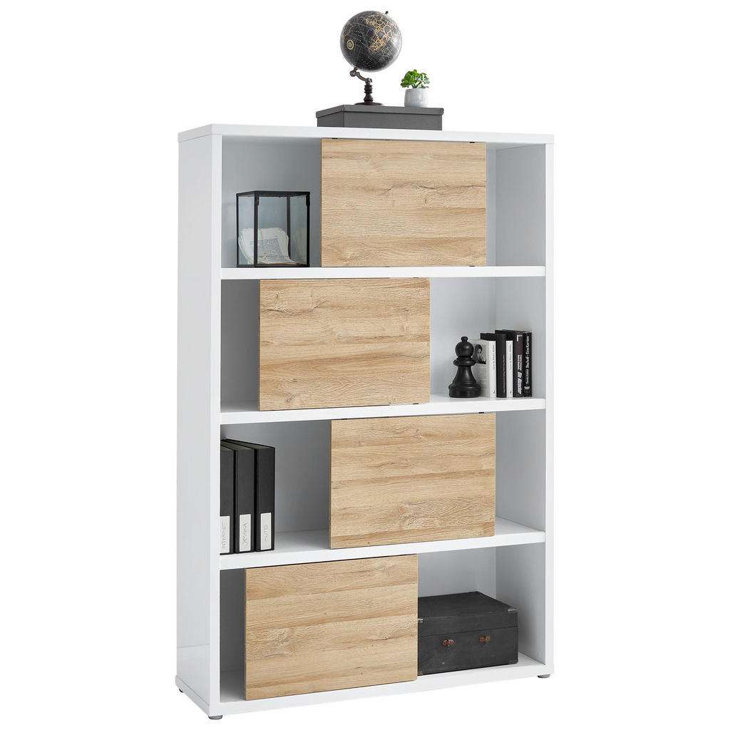 Stylife AKTENREGAL Weiß, Braun