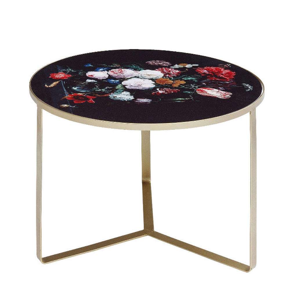 Kare-Design BEISTELLTISCH rund Mehrfarbig, Gold