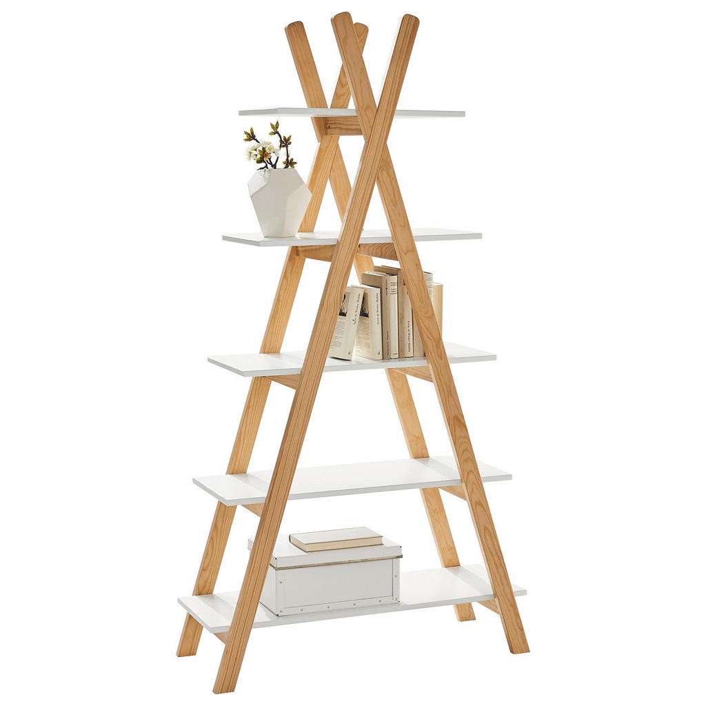 Xora REGAL Pinie massiv Weiß, Braun