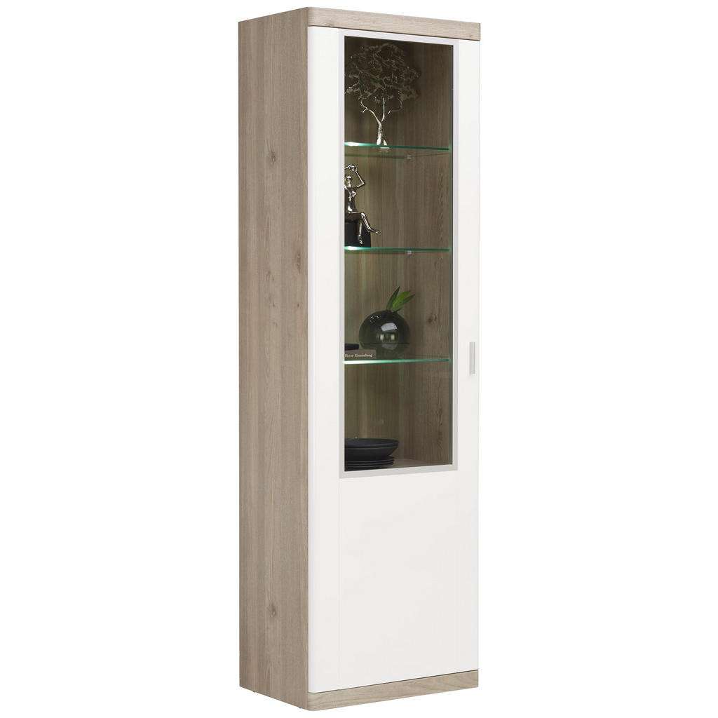 Xora VITRINE Weiß, Braun