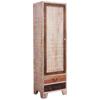 Landscape GARDEROBENSCHRANK Mangoholz massiv antik Braun, Beige, Braun