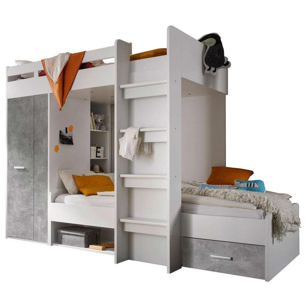 Carryhome HOCHBETT 90/200 cm Grau