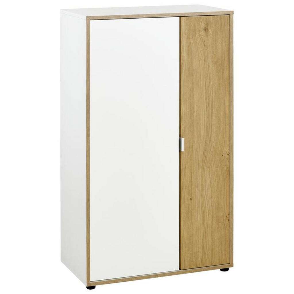XXXL AKTENSCHRANK Wildeiche furniert Weiß, Braun