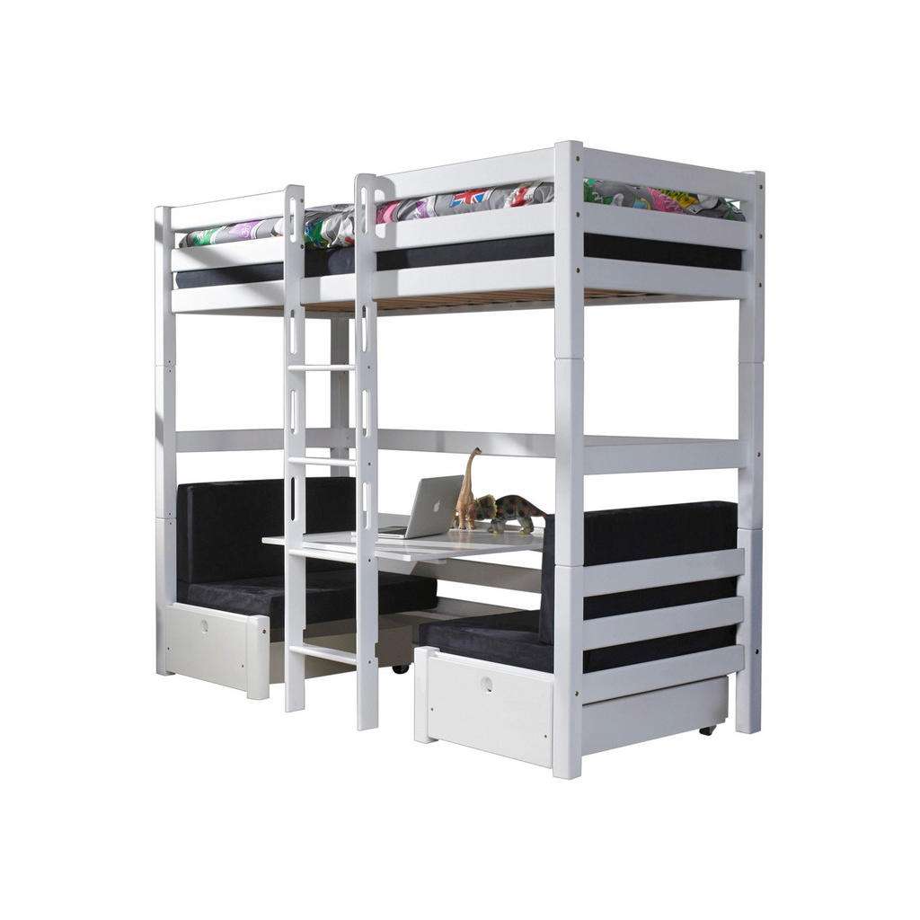 XXXL HOCHBETT Buche massiv 90/200 cm Weiß
