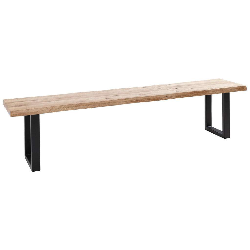 Landscape SITZBANK Wildeiche massiv Schwarz, Braun