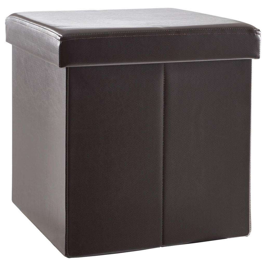 Carryhome SITZBOX Lederlook, Vliesstoff braun