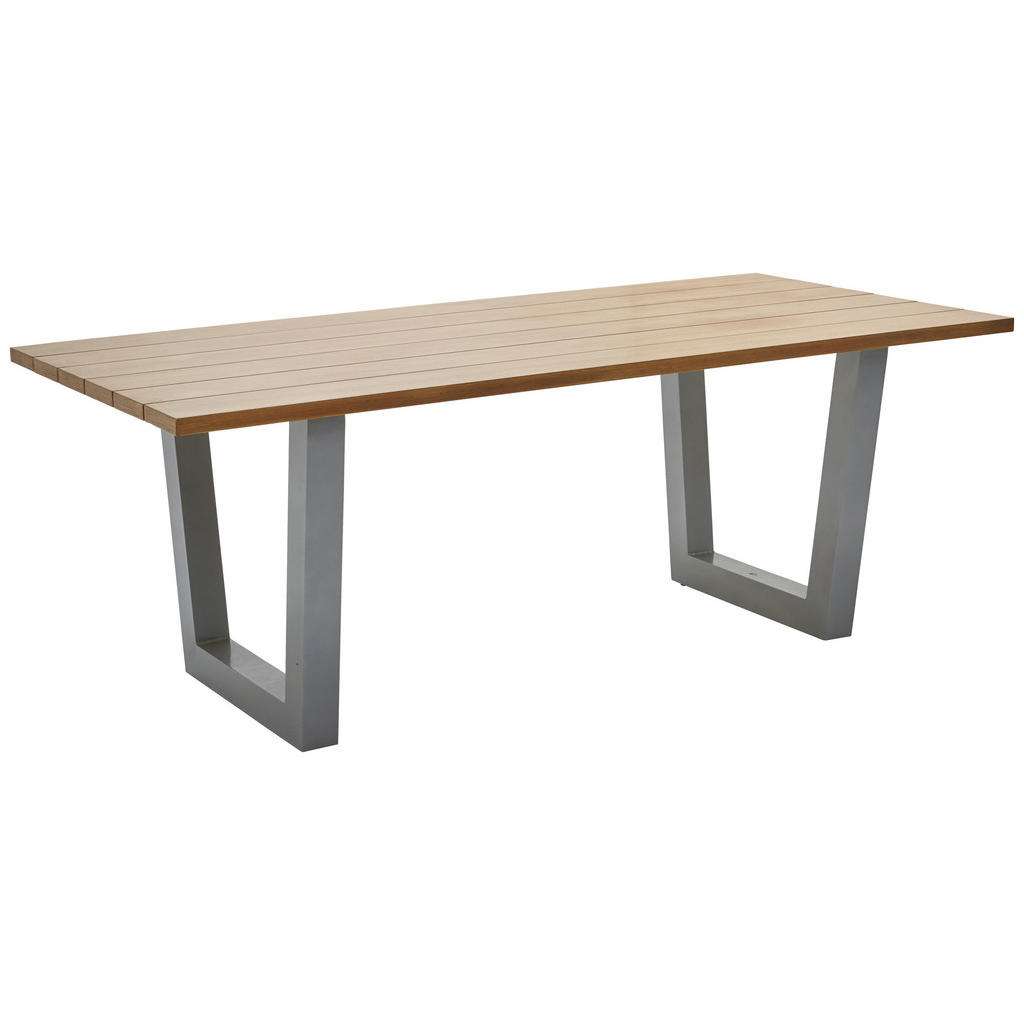 Ambia Garden GARTENTISCH Metall Grau, Braun