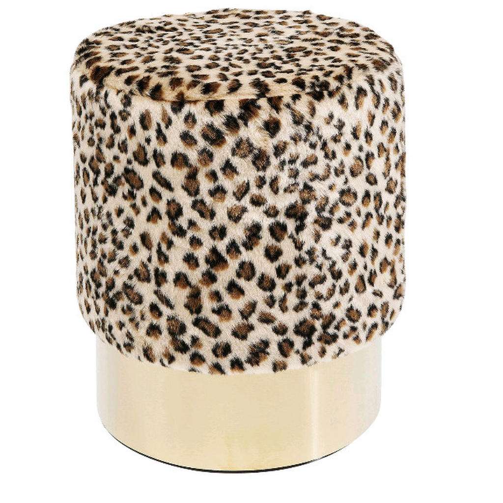 Kare-Design HOCKER Samt Schwarz, Beige