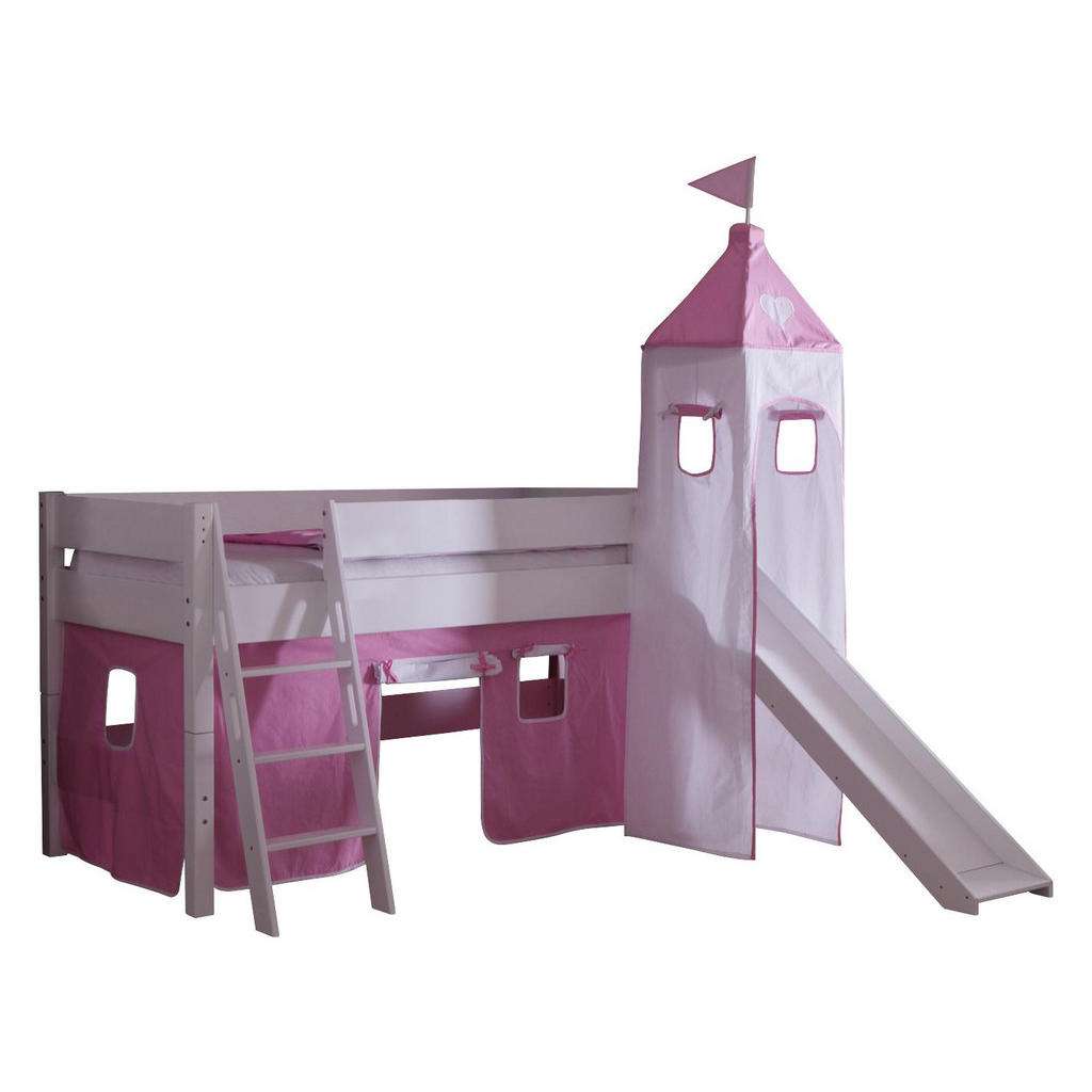 XXXL SPIELBETT Buche massiv 90/200 cm Weiß