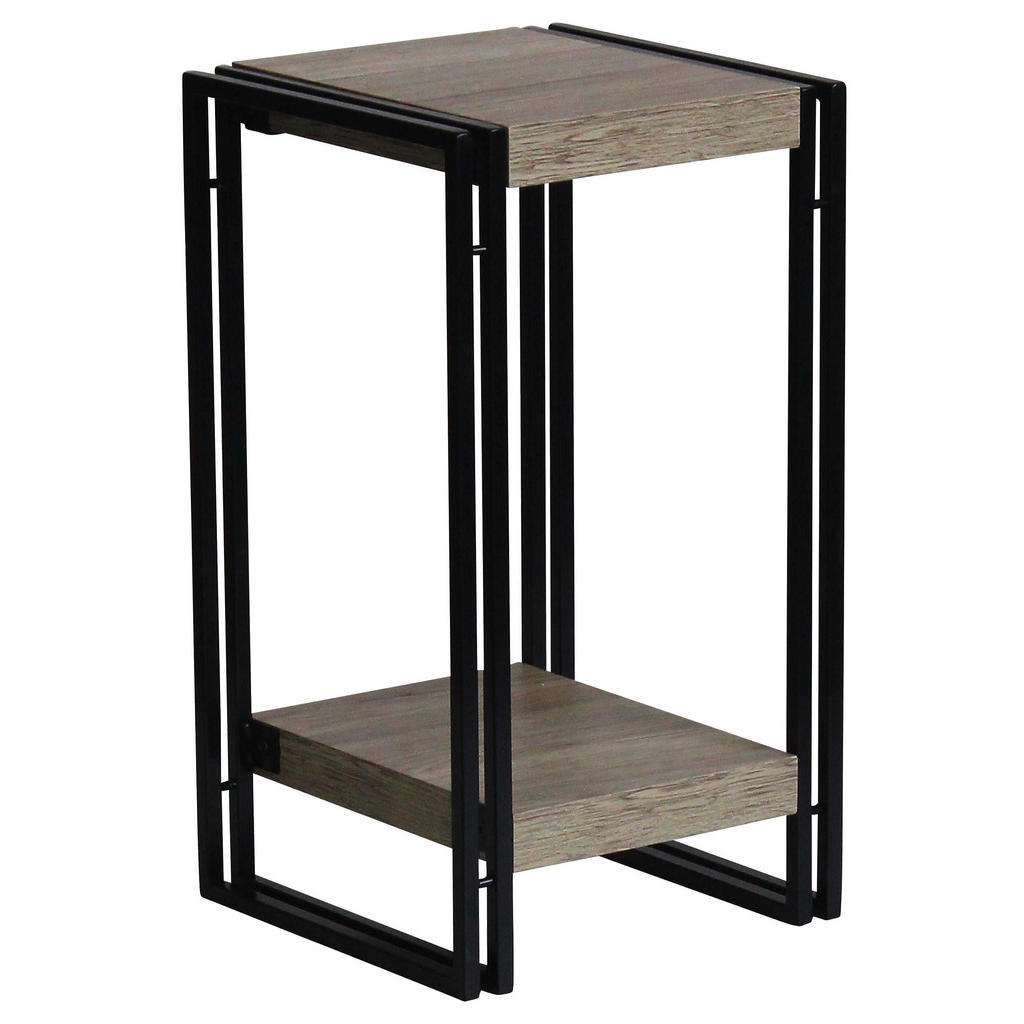 Carryhome BEISTELLTISCH quadratisch Schwarz, Braun