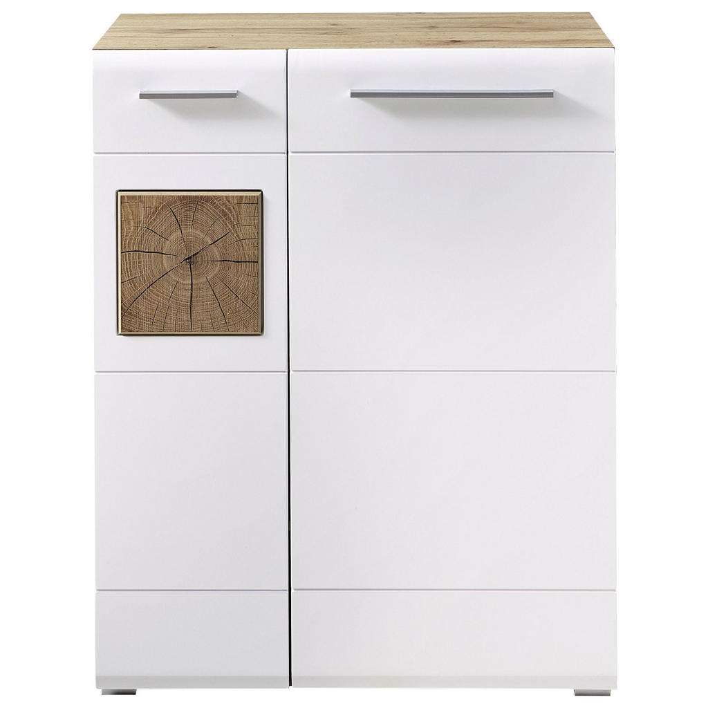 Voleo SCHUHSCHRANK Lacklaminat Weiß, Braun