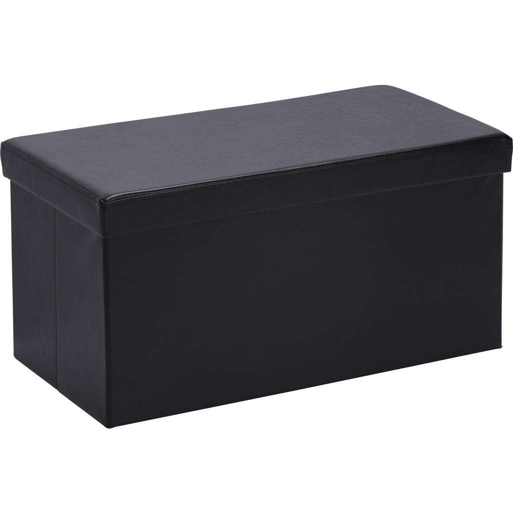 Carryhome SITZBOX Lederlook, Vliesstoff Schwarz