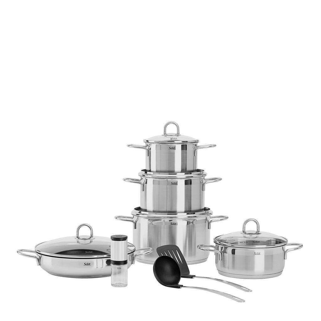 Silit KOCHTOPFSET Edelstahl 8-teilig, Grau