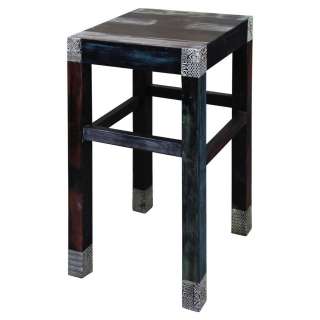 XXXL BARHOCKER Akazie, Mangoholz massiv Mehrfarbig