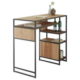 Hom`in BARTISCH Eiche massiv Schwarz, Braun