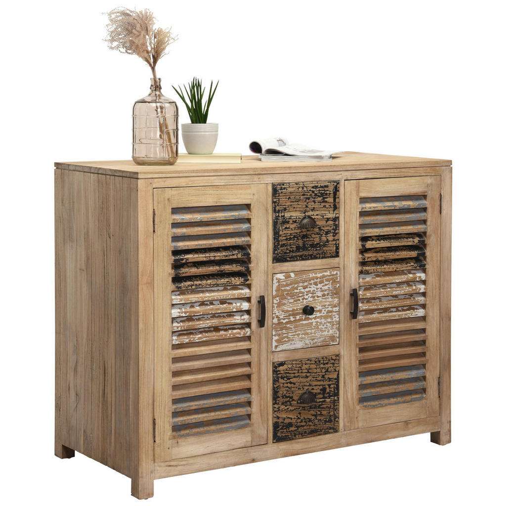 Landscape SIDEBOARD Mindiholz massiv antik Braun