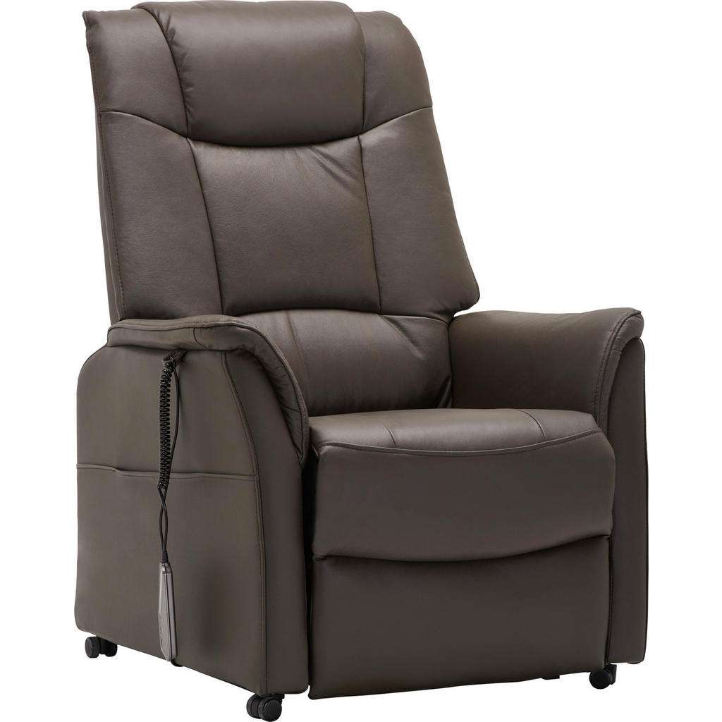 Cantus FERNSEHSESSEL Kombination Echtleder/Lederlook Lederlook braun