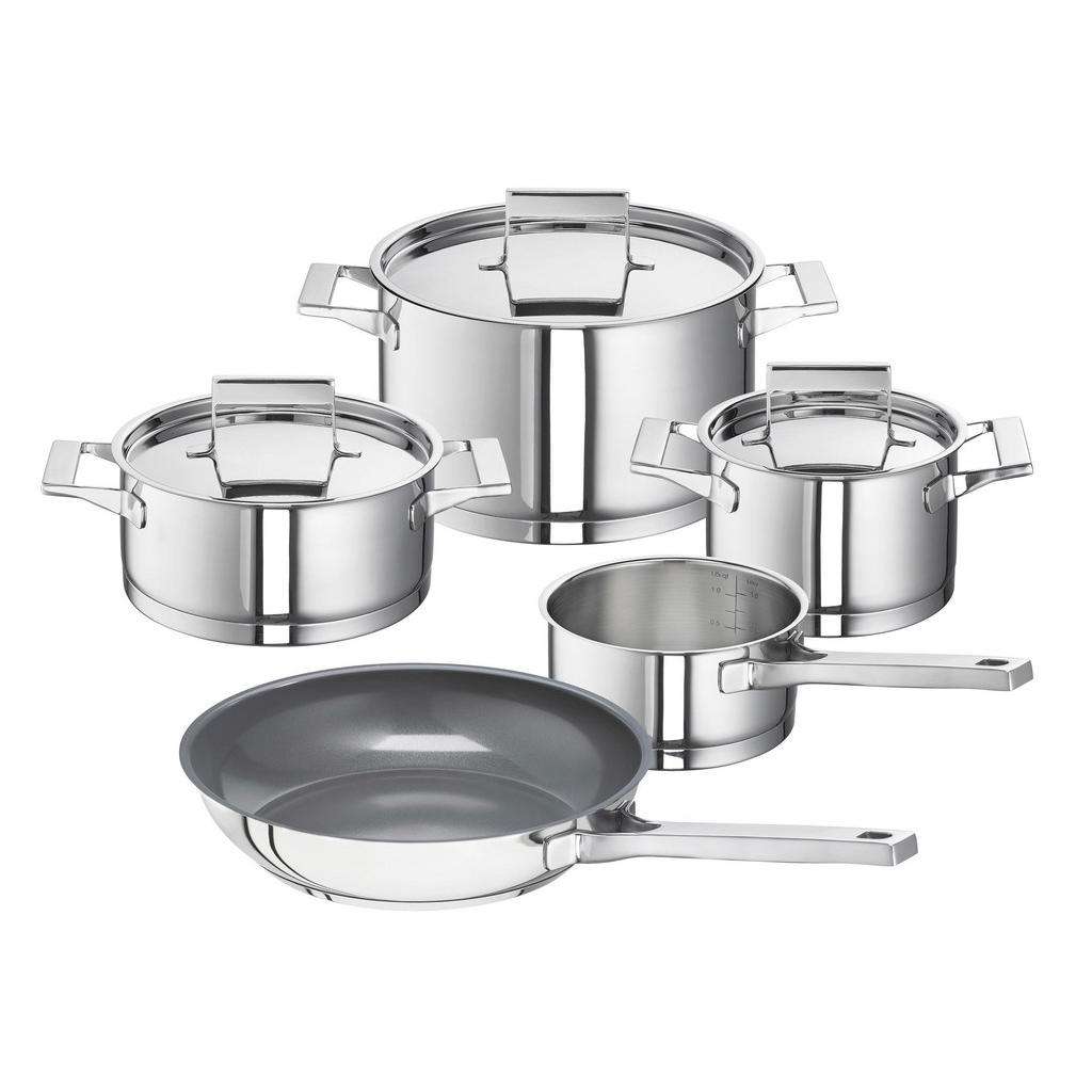 Schulte Ufer KOCHTOPFSET Edelstahl 5-teilig, Silber