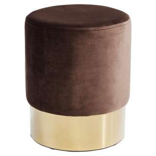 Kare-Design HOCKER Samt Braun
