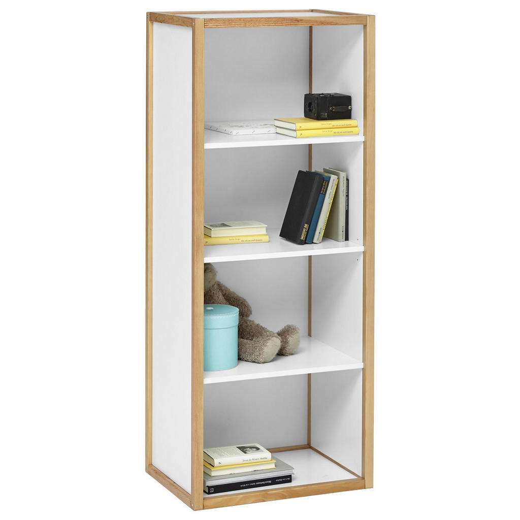 Xora REGAL Pinie massiv Weiß, Braun