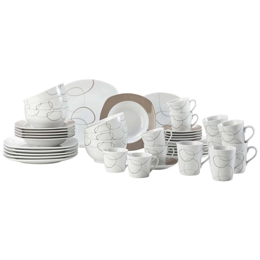 Ritzenhoff Breker Porzellan KOMBISERVICE 42-teilig, Weiß