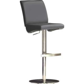 Novel BARHOCKER Lederlook Grau, Silber