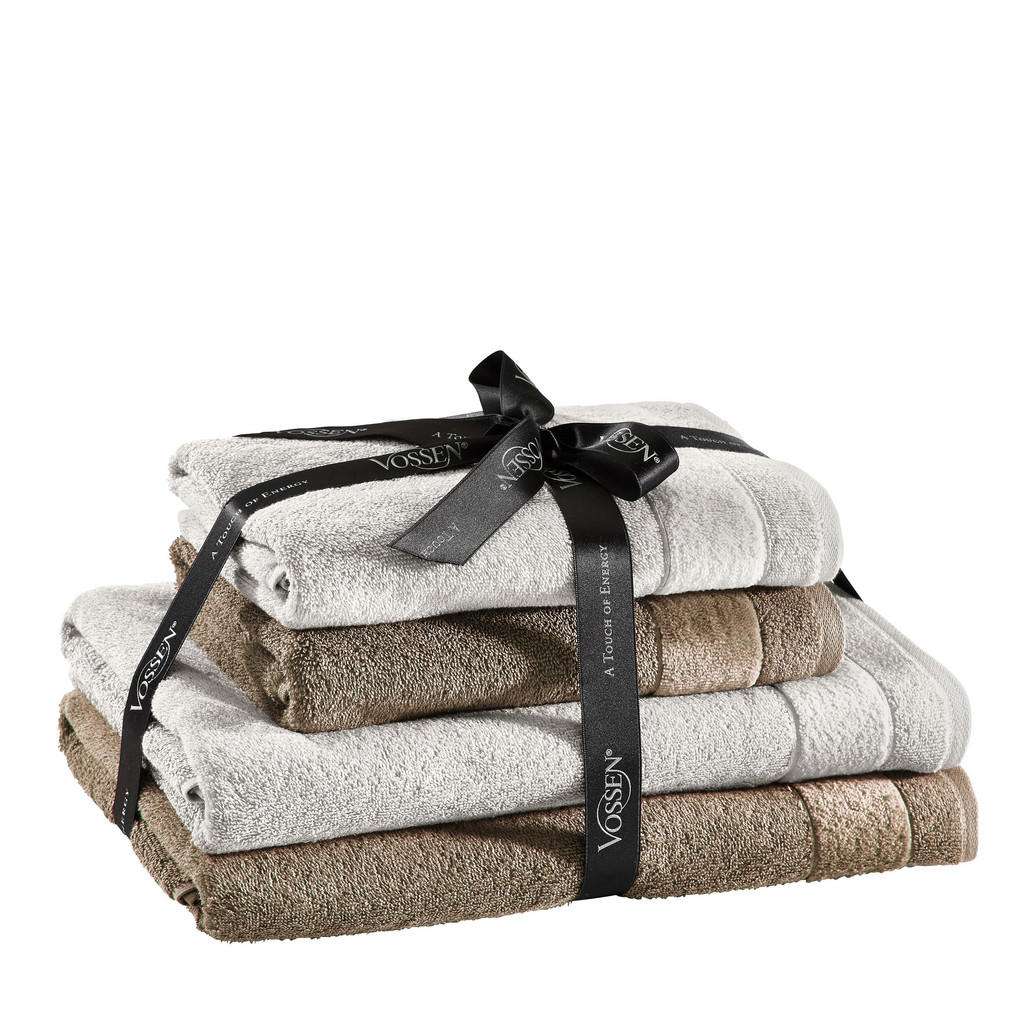 Vossen FROTTIERSET 4-teilig, Braun, Beige