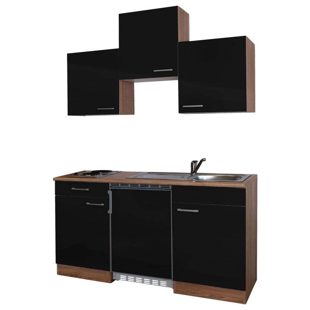 XXXL MINIKÜCHE E-Geräte, Spüle, Braun