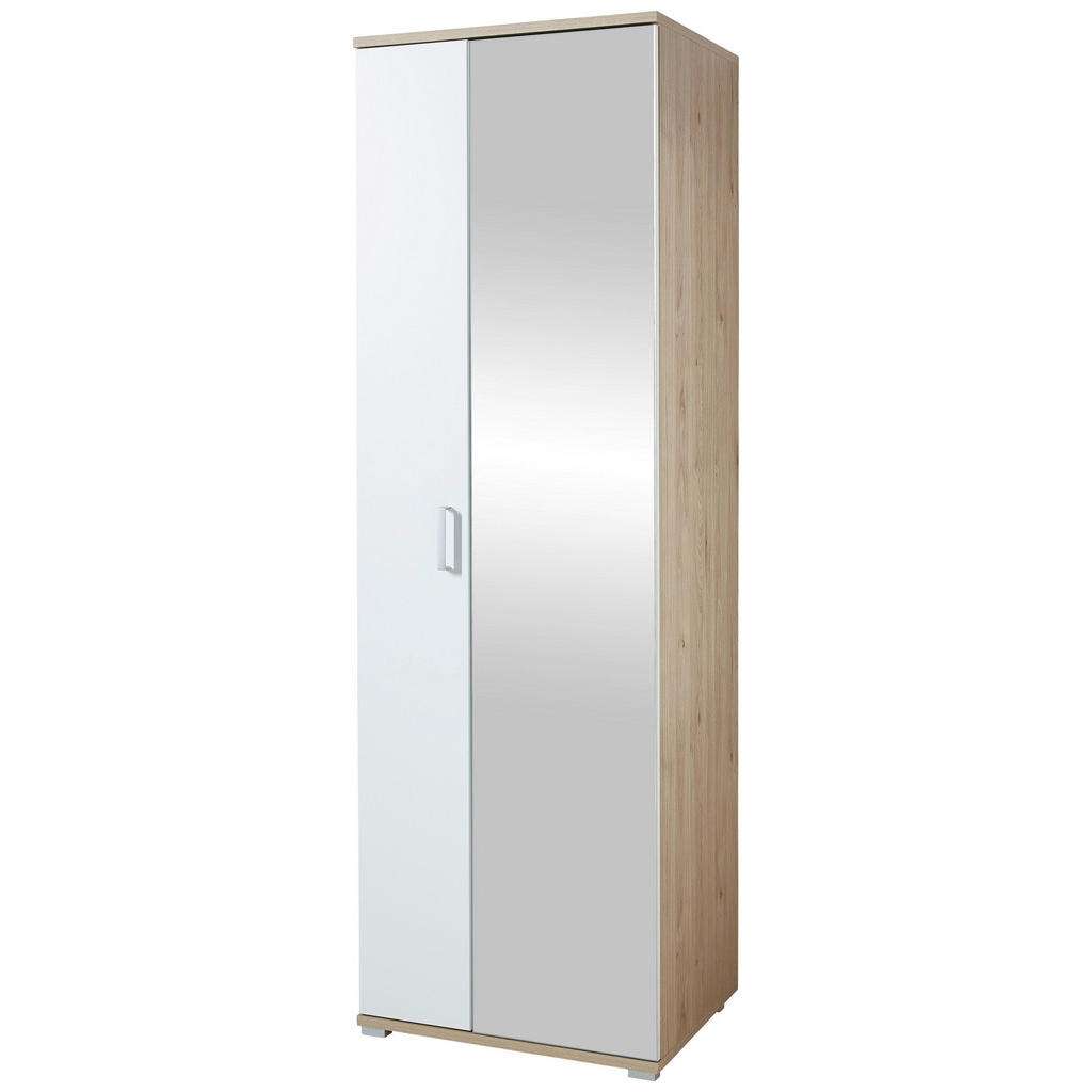 Xora GARDEROBENSCHRANK matt, lackiert, foliert Weiß, Braun