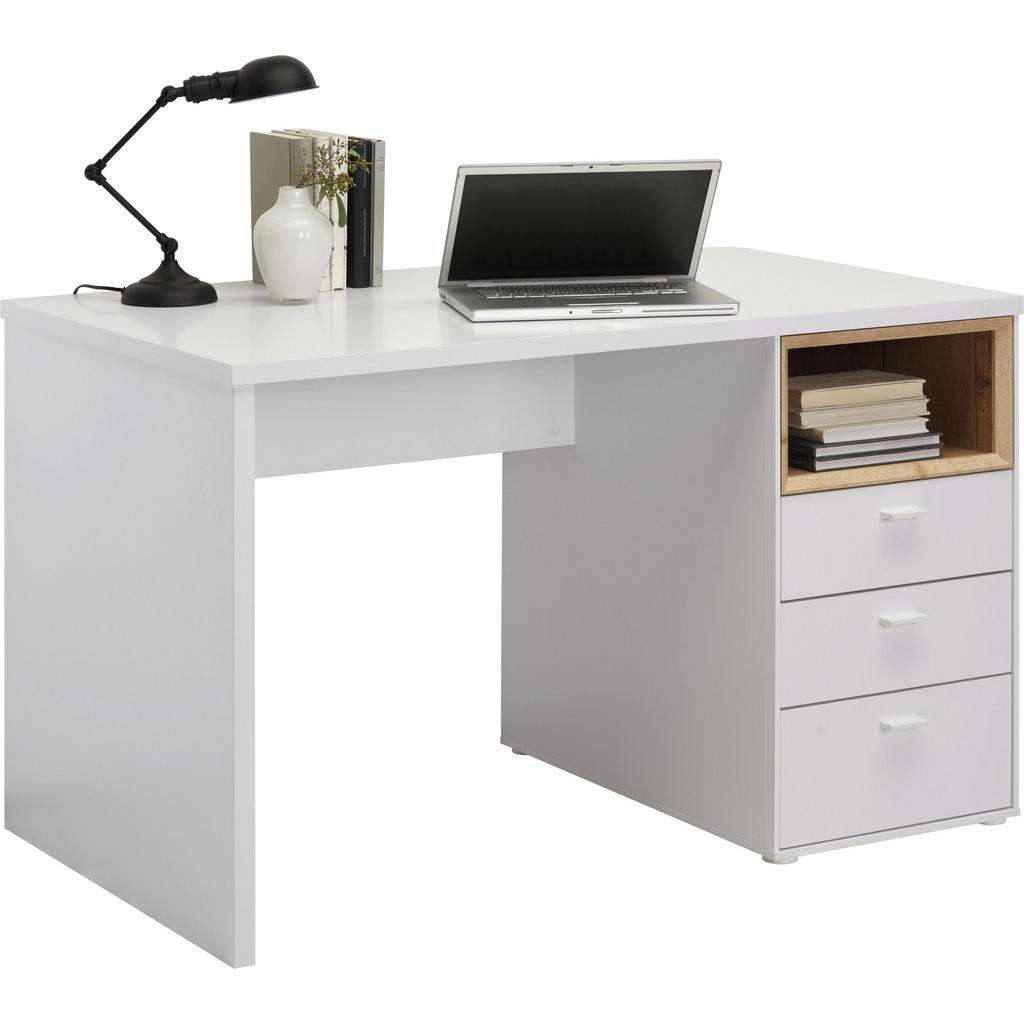 Hom`in SCHREIBTISCH Weiß, Braun