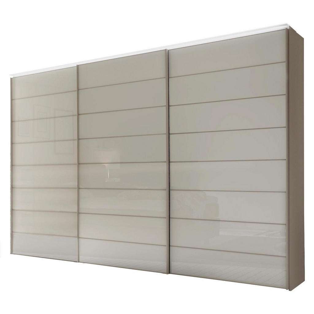 Moderano SCHWEBETÜRENSCHRANK 3-türig Grau, Beige
