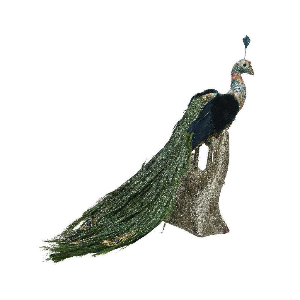 XXXL DEKOVOGEL, Grün, Gold