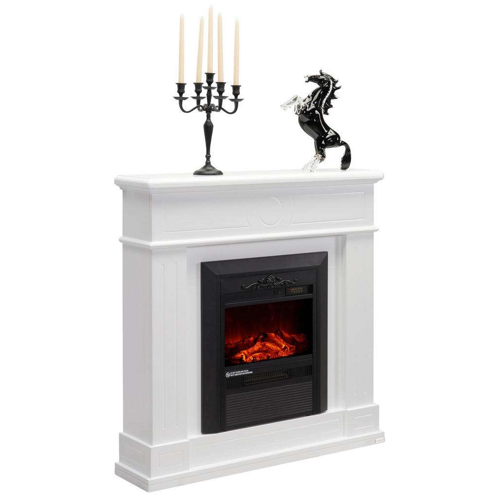 Landscape ELEKTROKAMIN Metall, Kunststoff, Glas, Weiß