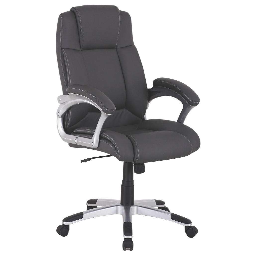 Carryhome CHEFSESSEL Lederlook Grau, Grau