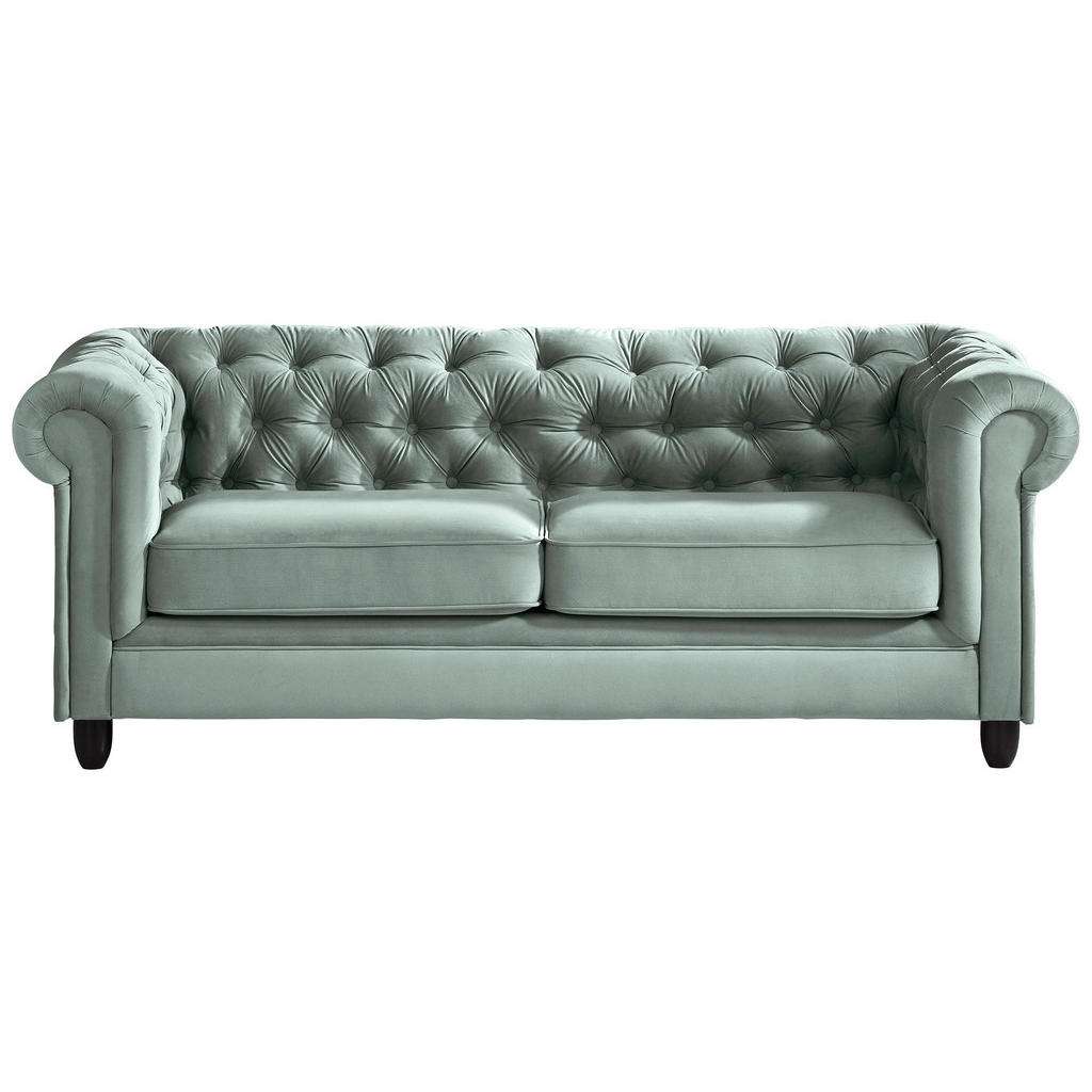 Ambia Home DREISITZER-SOFA Chenille Grün